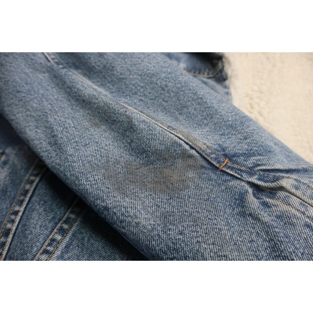 Vintage Levis Trucker Jacket Mens M Medium Blue Denim Sherpa Lined Made USA 90s